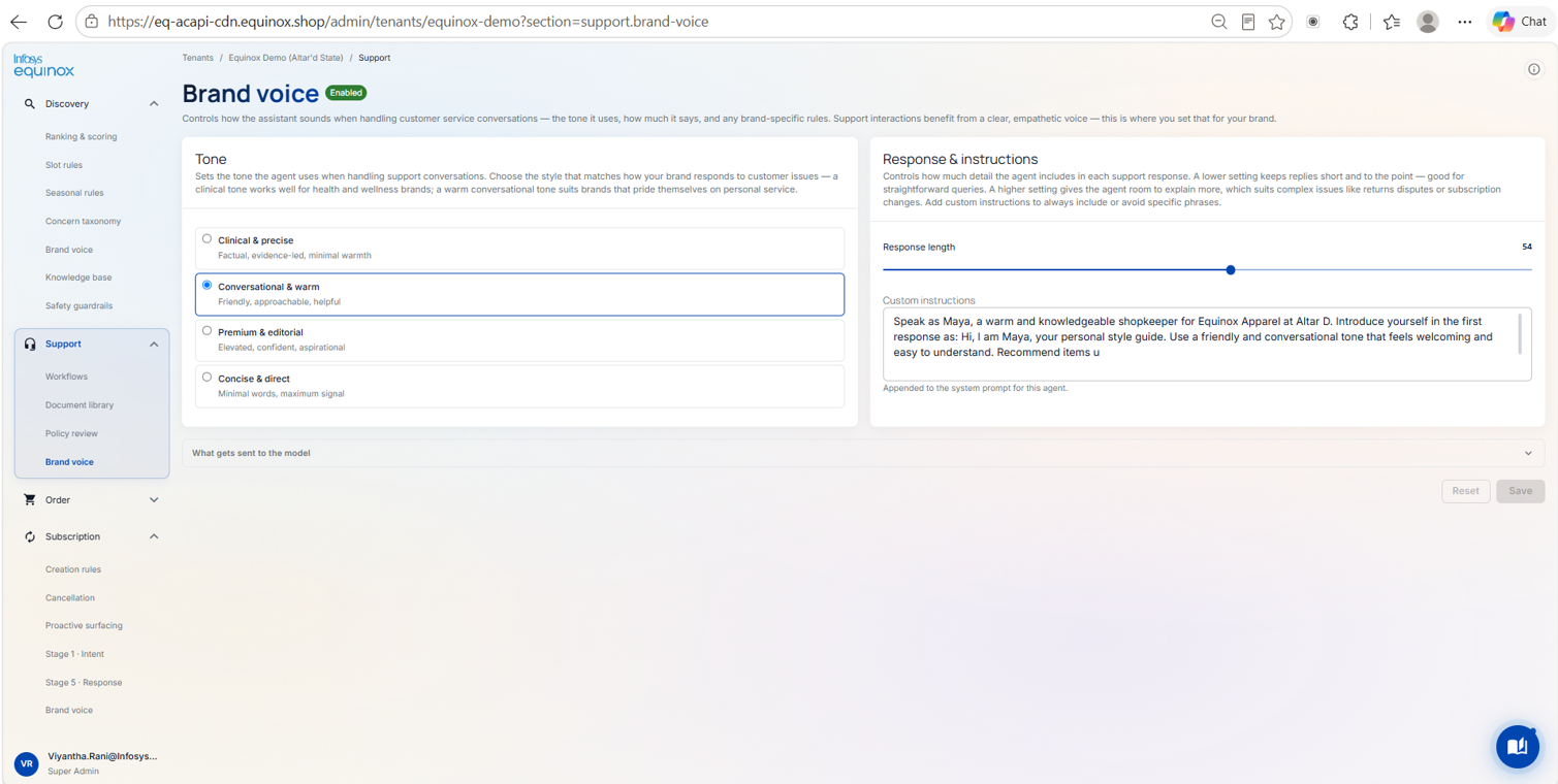 Support — Brand Voice — screenshot 1