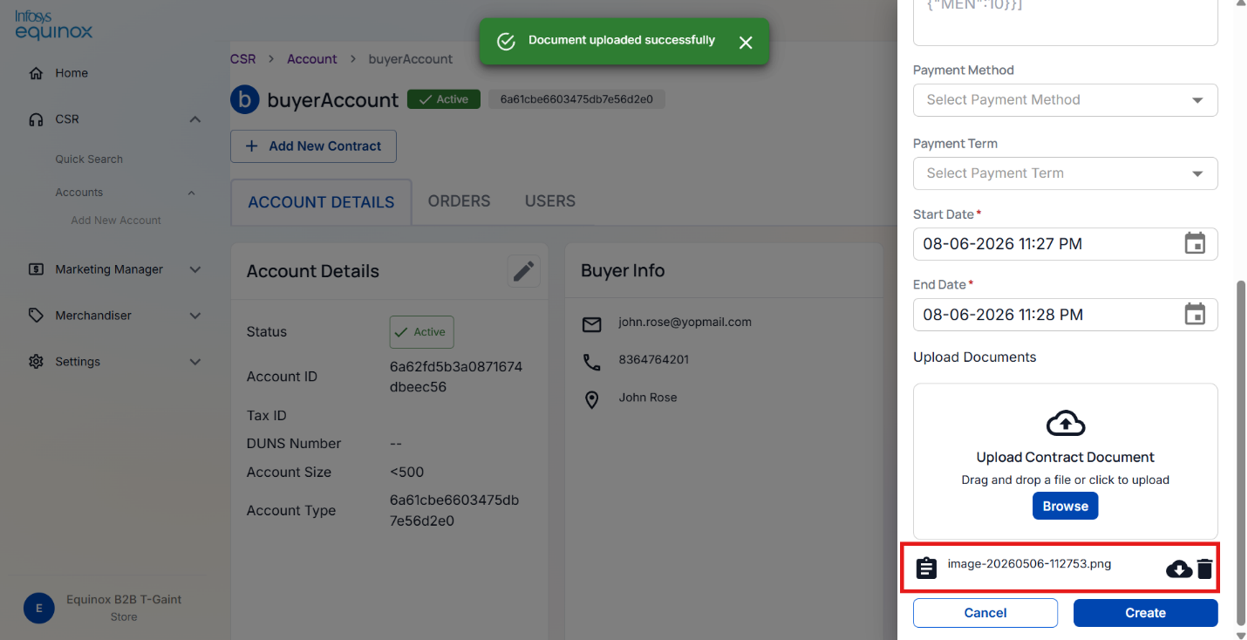 Managing Contracts — screenshot 2