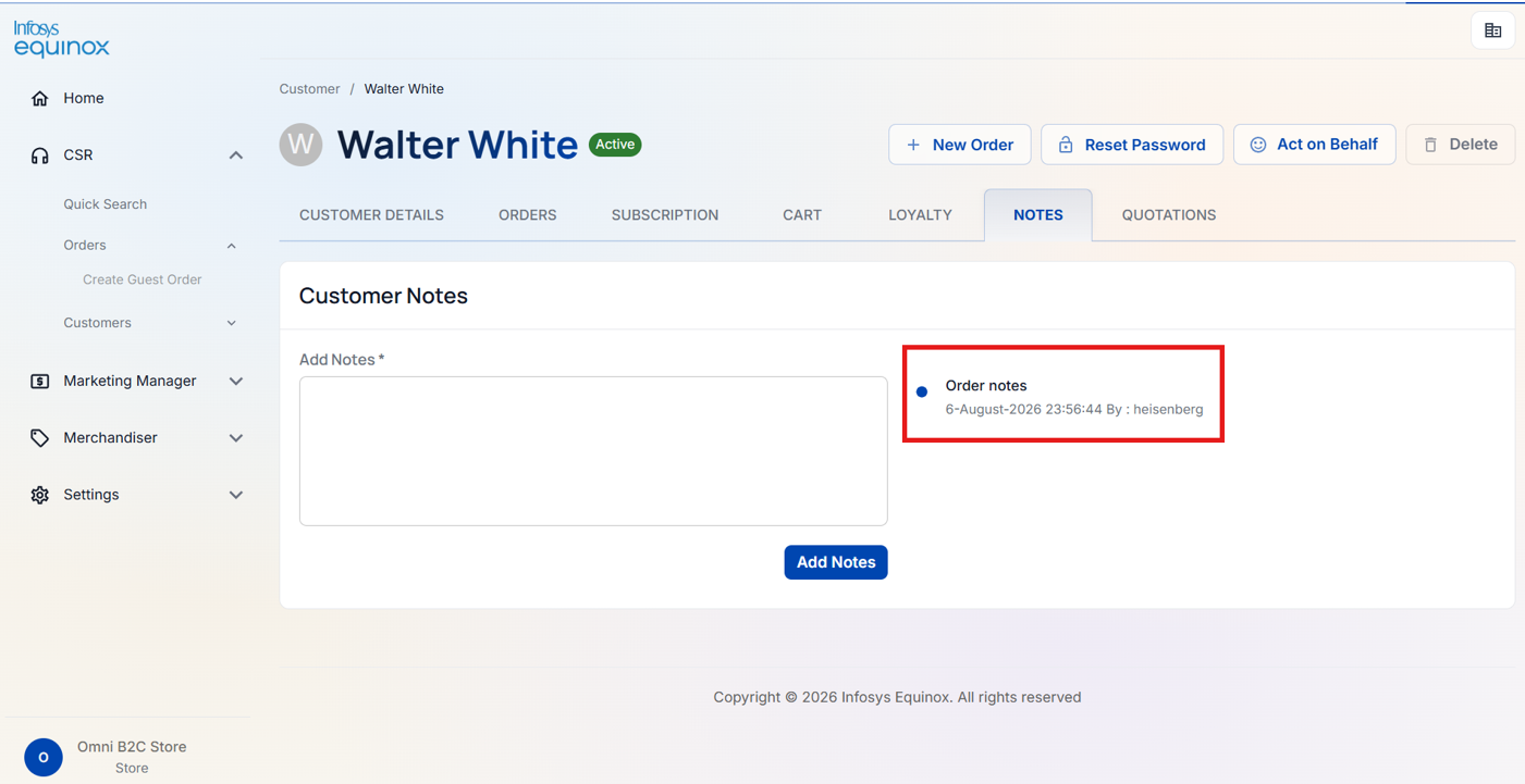 Cart Details of a Customer — screenshot 1