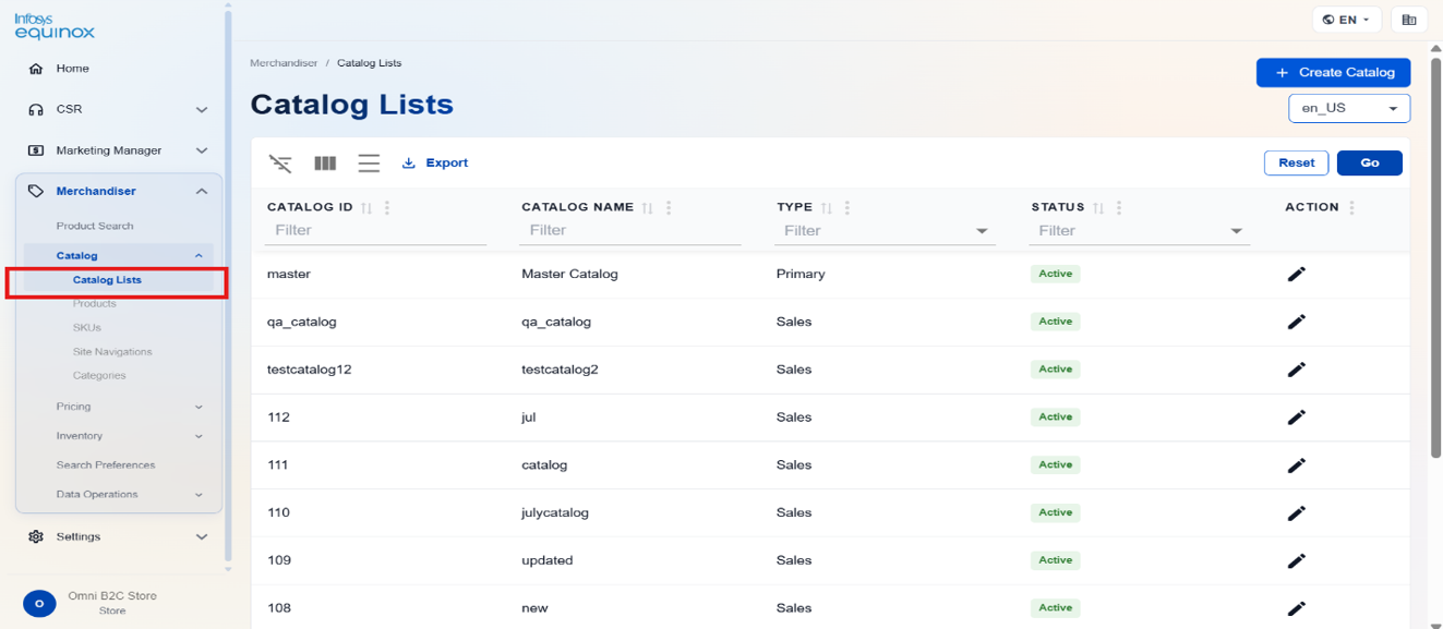 Creating a Catalog — screenshot 1