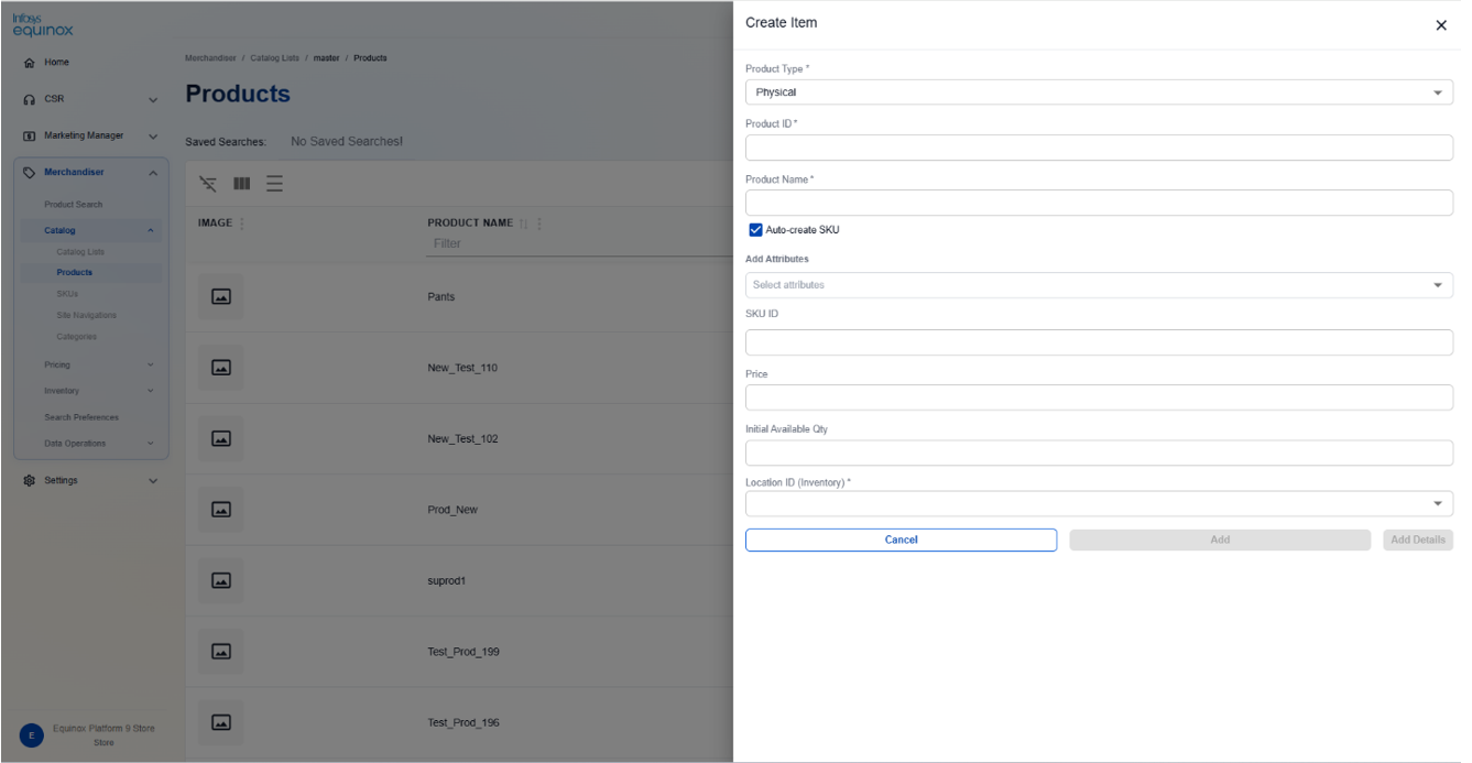 Creating a Product — screenshot 3