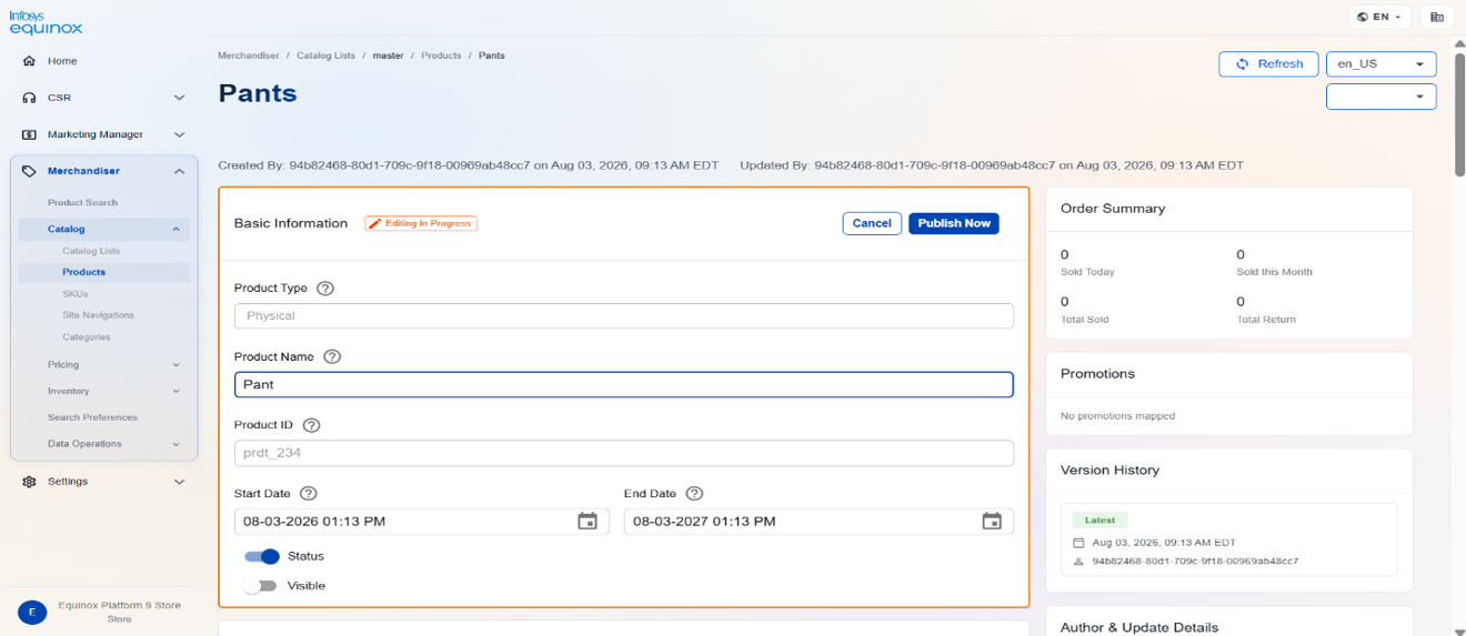 Refreshing the Product Search Index — screenshot 1