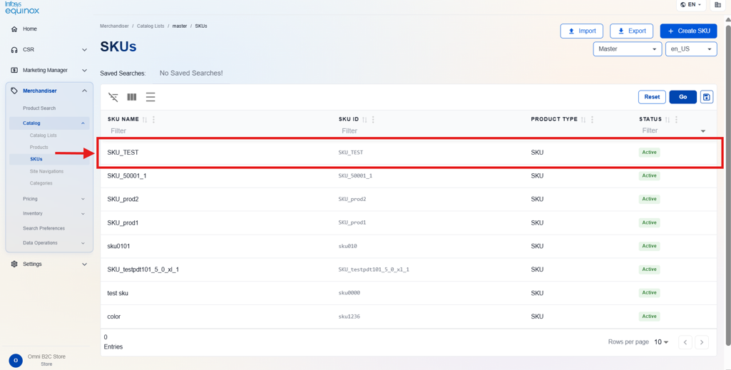 Editing a SKU — screenshot 1