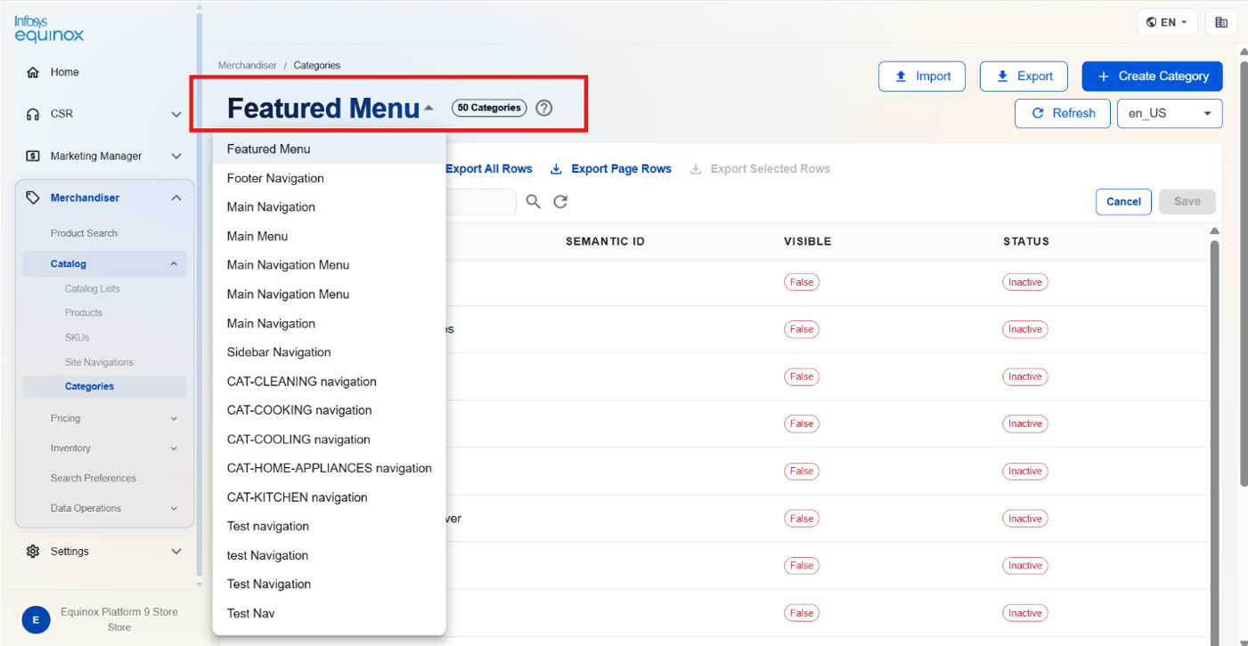 Switching Between Site Navigations — screenshot 1