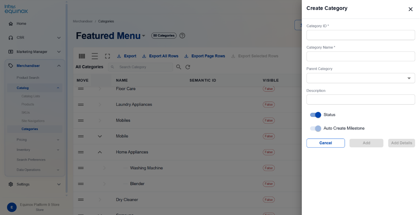 Creating a Category — screenshot 2
