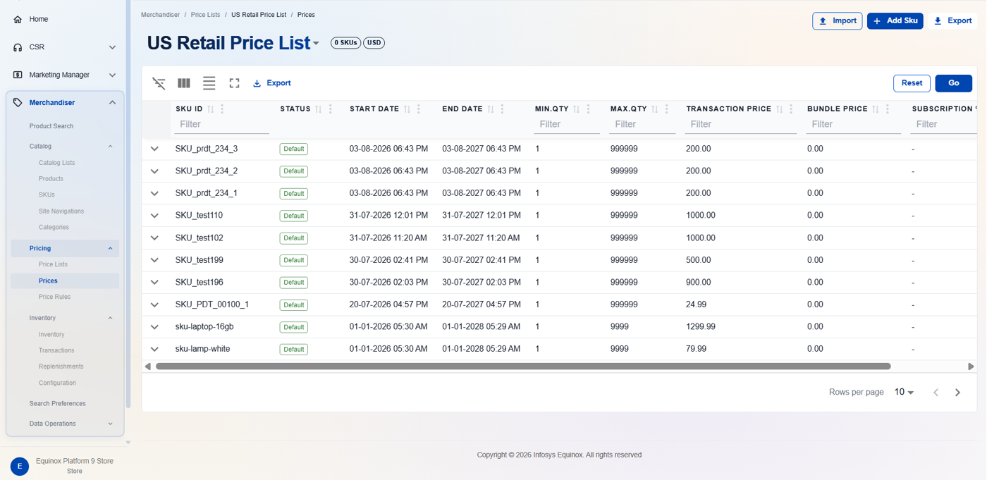 Data Operations — Merchandiser Admin — screenshot 1