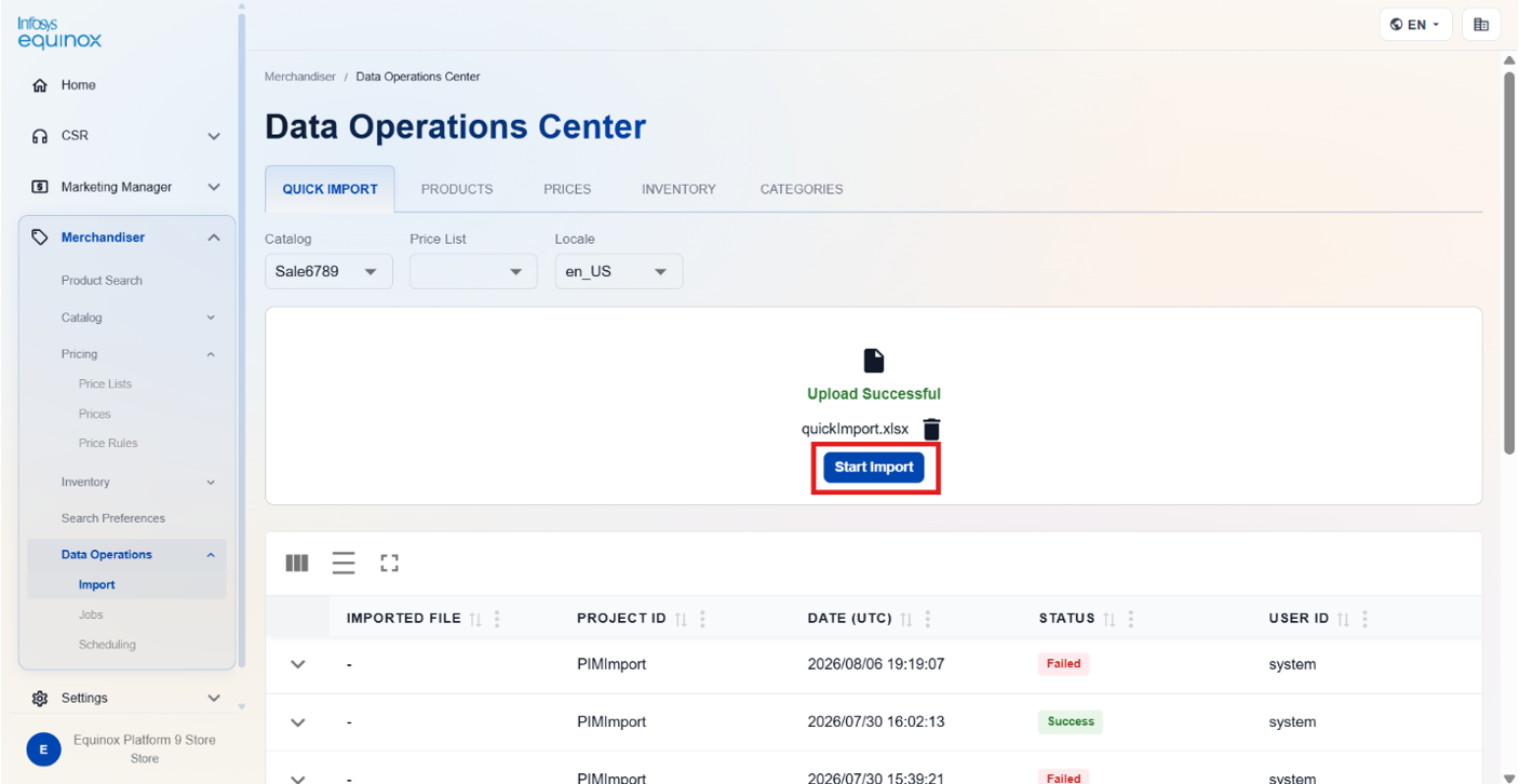 Importing Data — screenshot 4