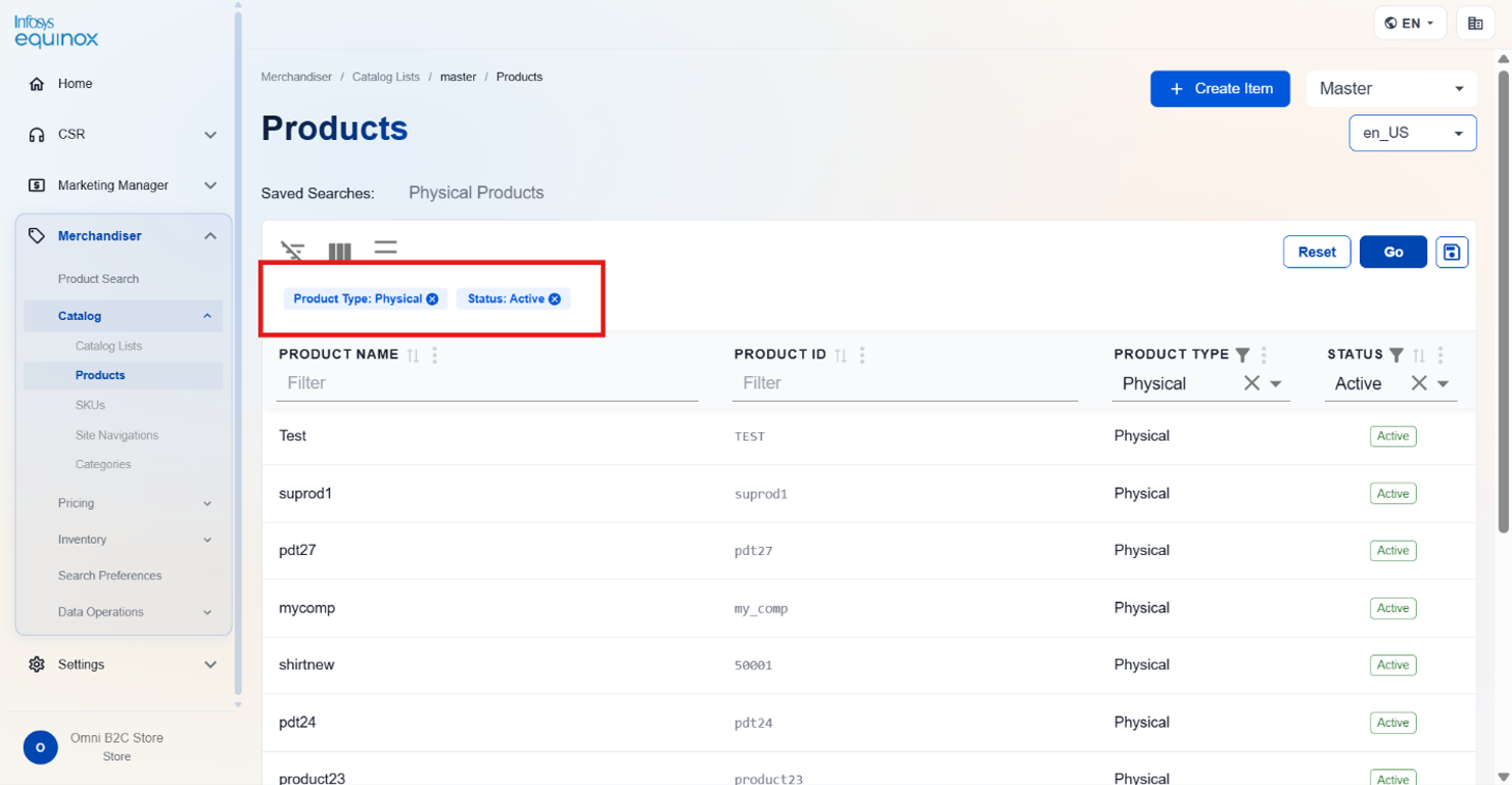 Saving Search Presets — screenshot 1