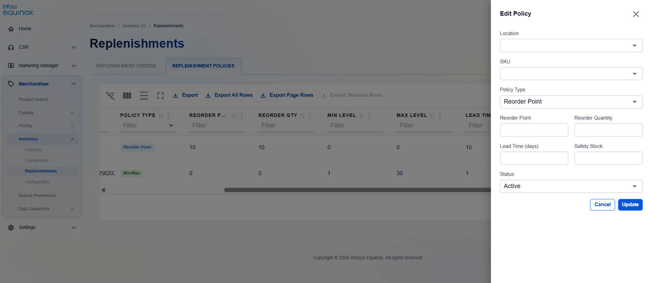 Replenishment Policies — screenshot 1