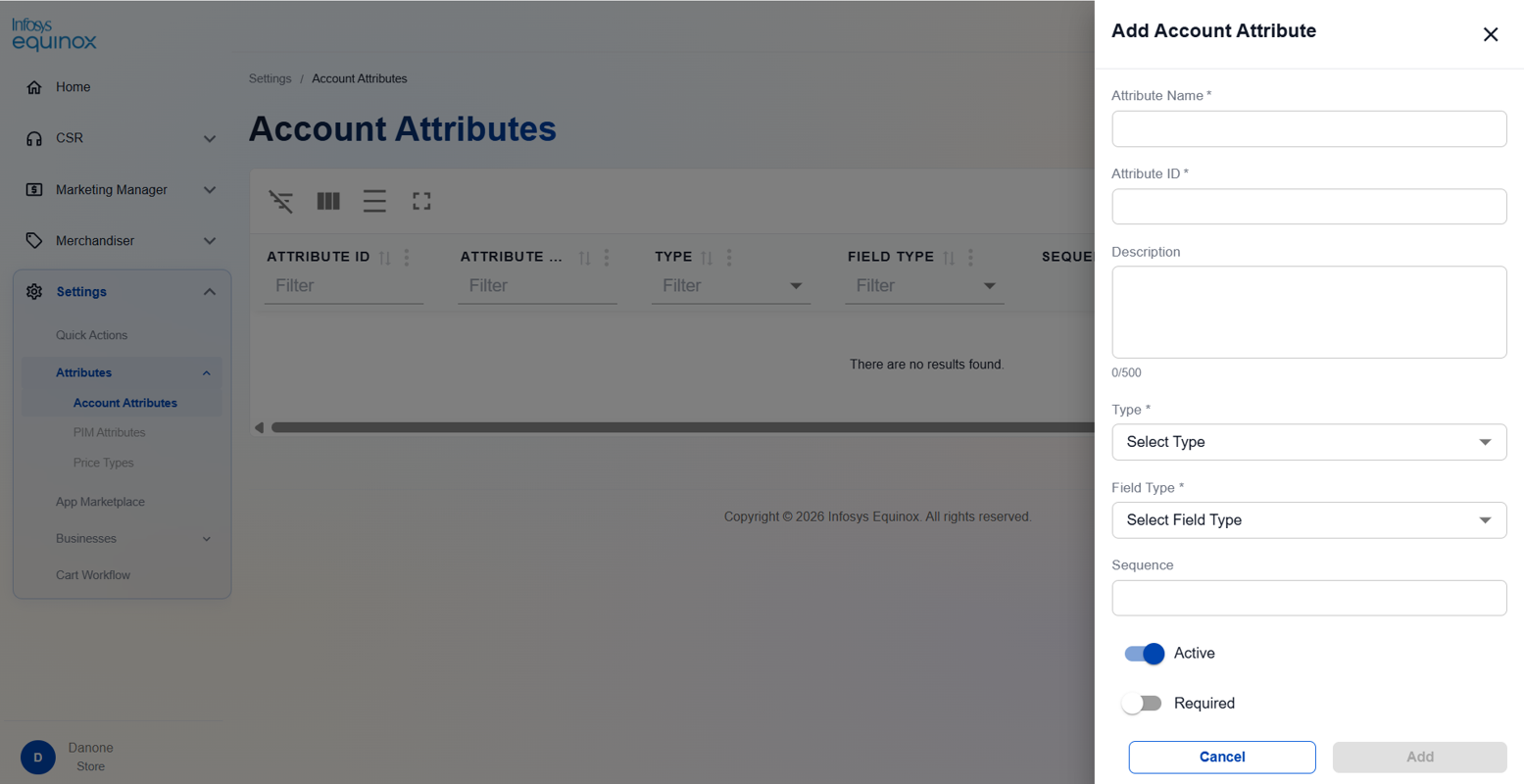 Create an Account Attribute — screenshot 4