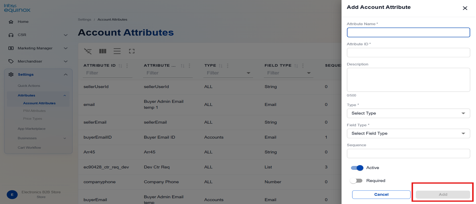 Create an Account Attribute — screenshot 6