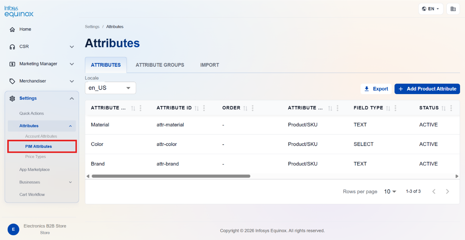 Create a Product Attribute — screenshot 1