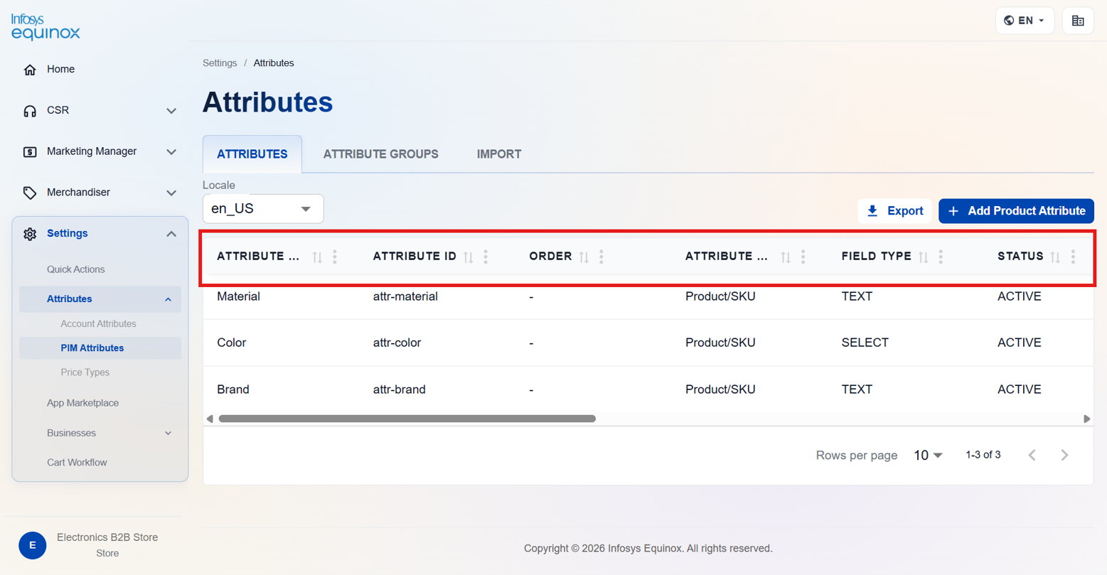 Create a Product Attribute — screenshot 2