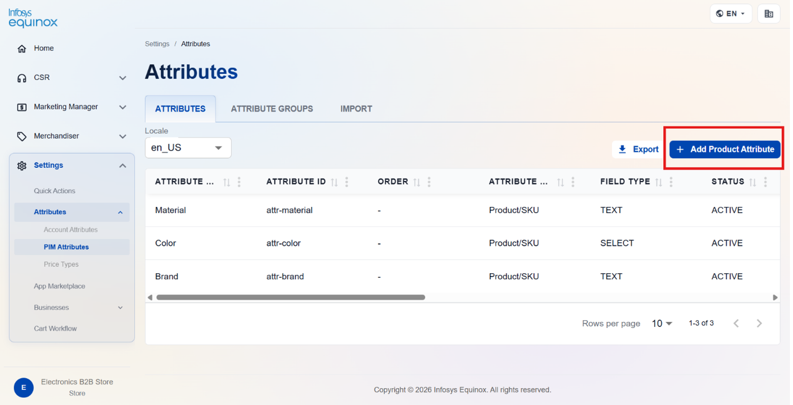 Create a Product Attribute — screenshot 4