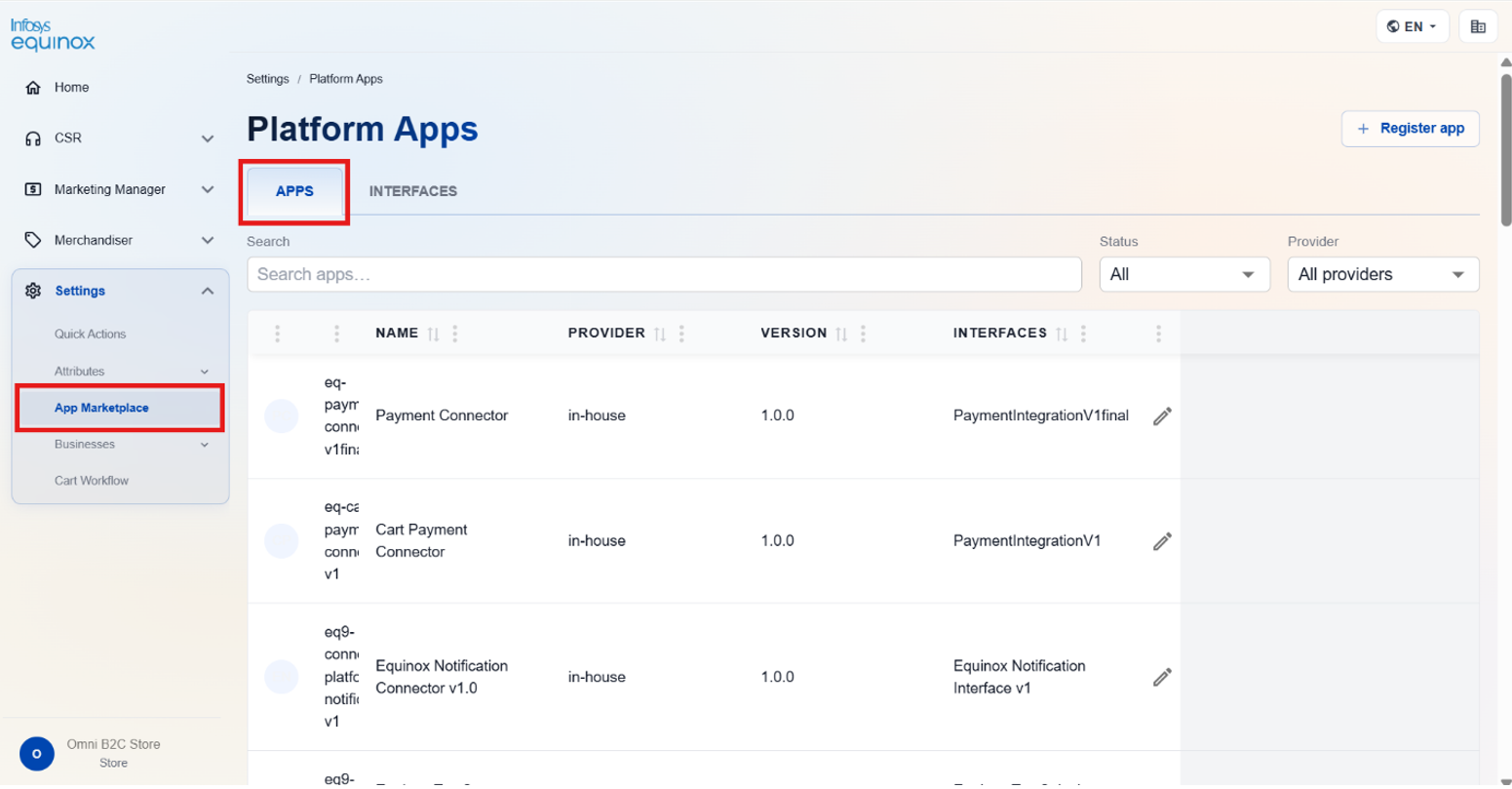 Edit a Registered App — screenshot 1