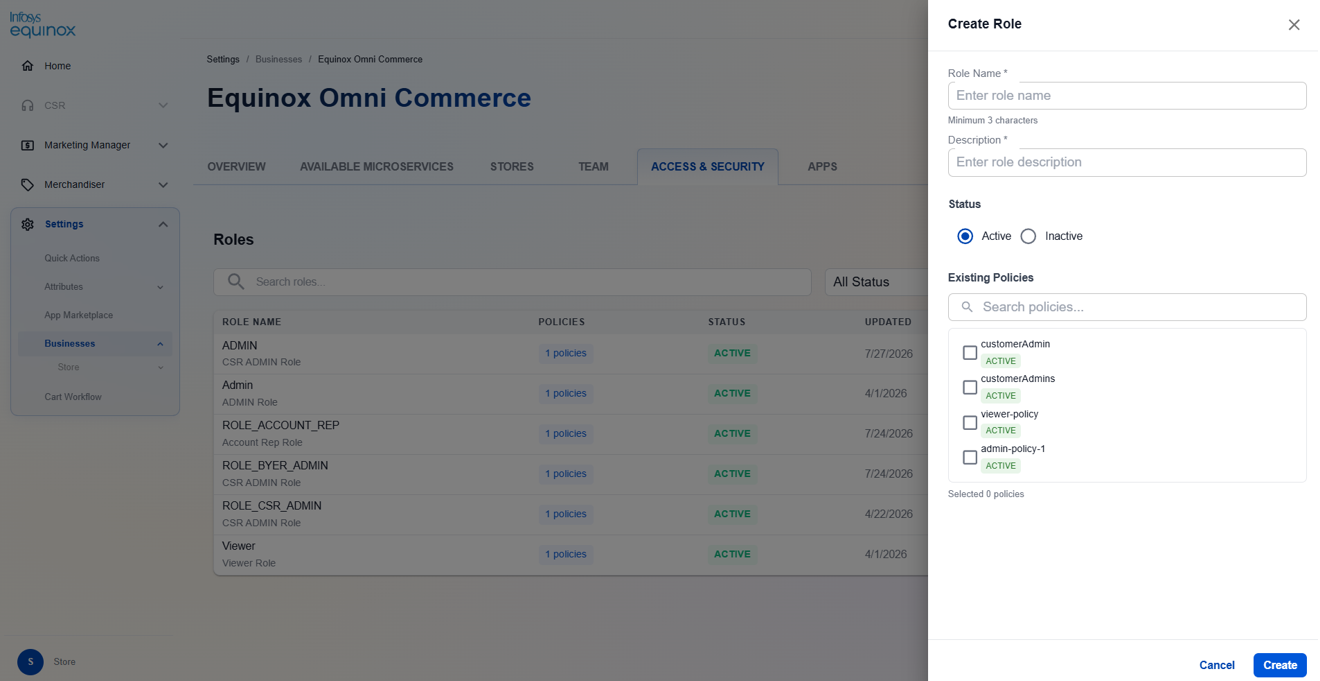 Access Store Configuration — screenshot 1